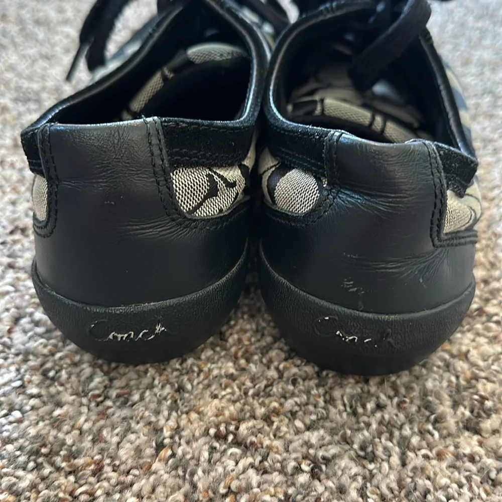 Coach Signature Women's Baylee Sneakers Shoes Black Size 8.5 Used Condition - Picture 3 of 5